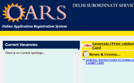 DSSSB 2019 Admit Card