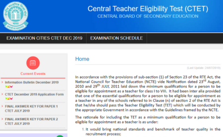 CBSE CTET December 2019