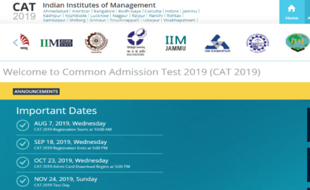 CAT 2019 Important Date