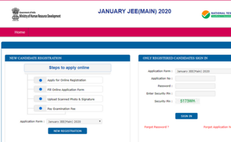 JEE Main 2020 Application Form Correction Window