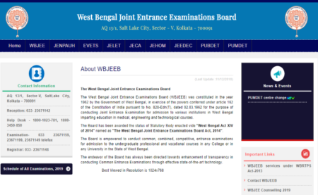 WBJEE 2020 Exam Date