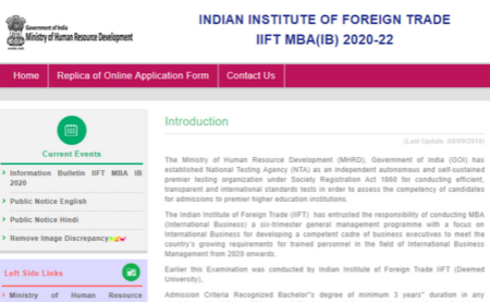 IIFT 2020 Admit Card